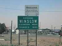 USA - Winslow AZ - City Sign (25 Apr 2009)